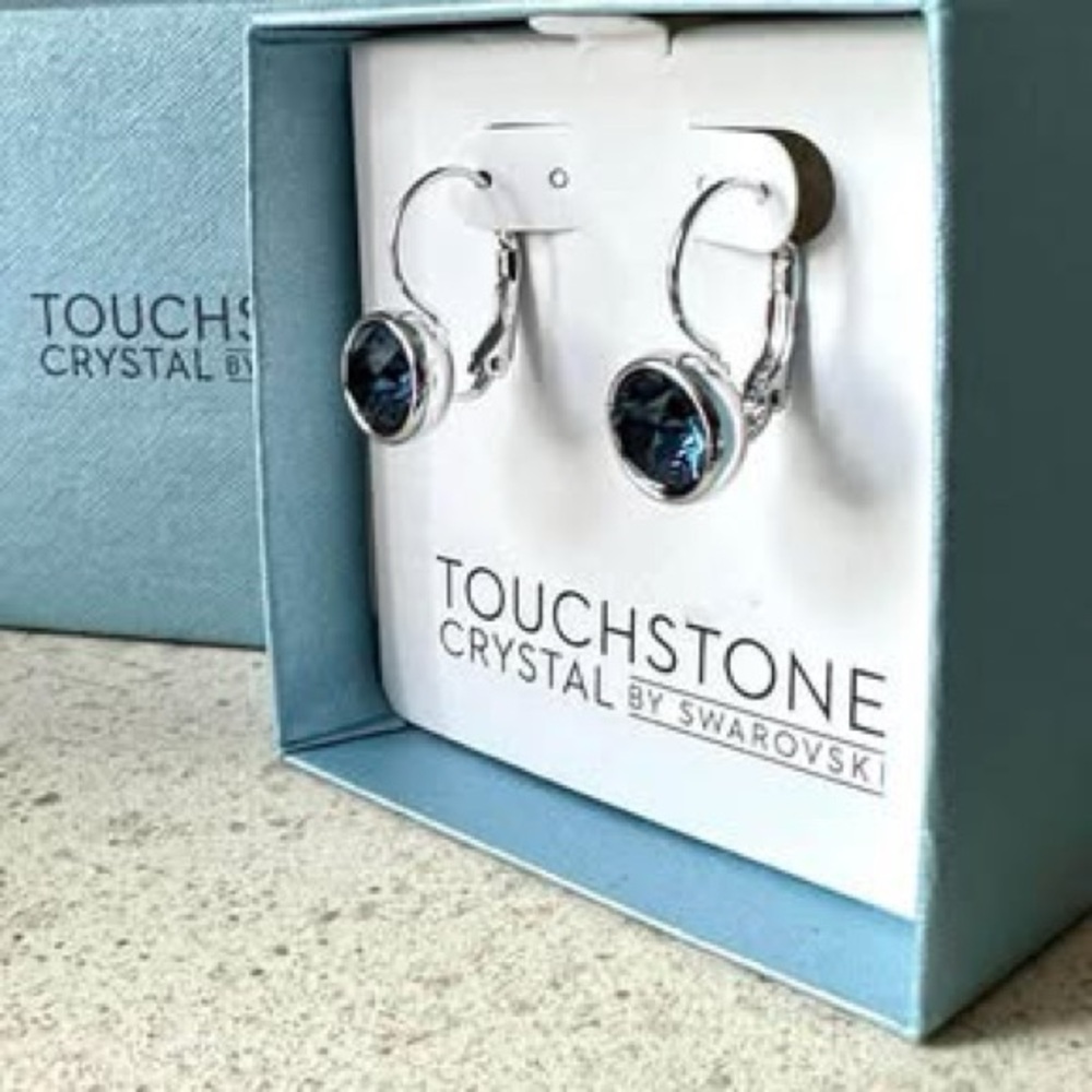 Touchstone Crystal Blue Earrings